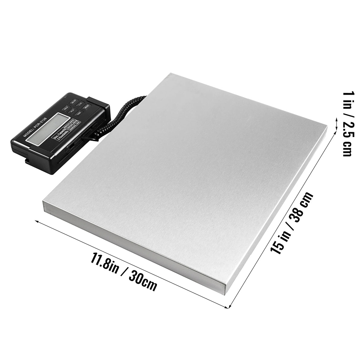 SucceBuy 440/880/1100Lbs Digital Livestock Scale Large Pet Vet Scale Stainless Steel Platform Elect Ronic Postal Shipping Scale