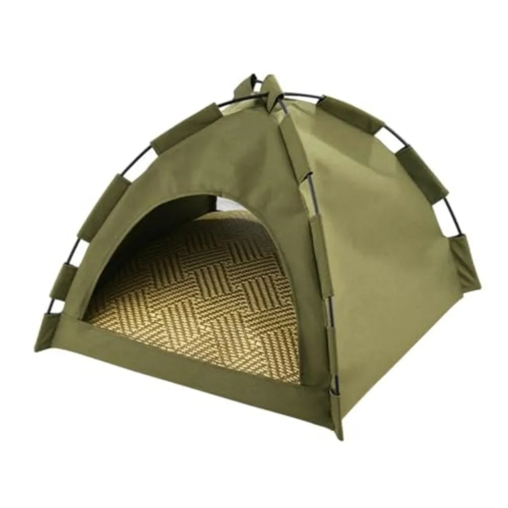 Outdoor Pet Tent Semi-Enclosed Portable Shelter for Cat Dog Garden Backyard All-Season Removable Washable Large Size