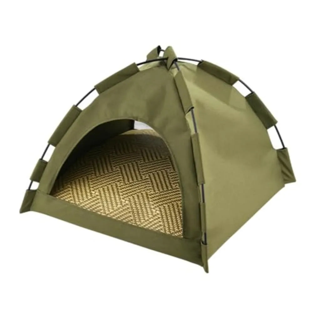 Outdoor Pet Tent Semi-Enclosed Portable Shelter for Cat Dog Garden Backyard All-Season Removable Washable Large Size