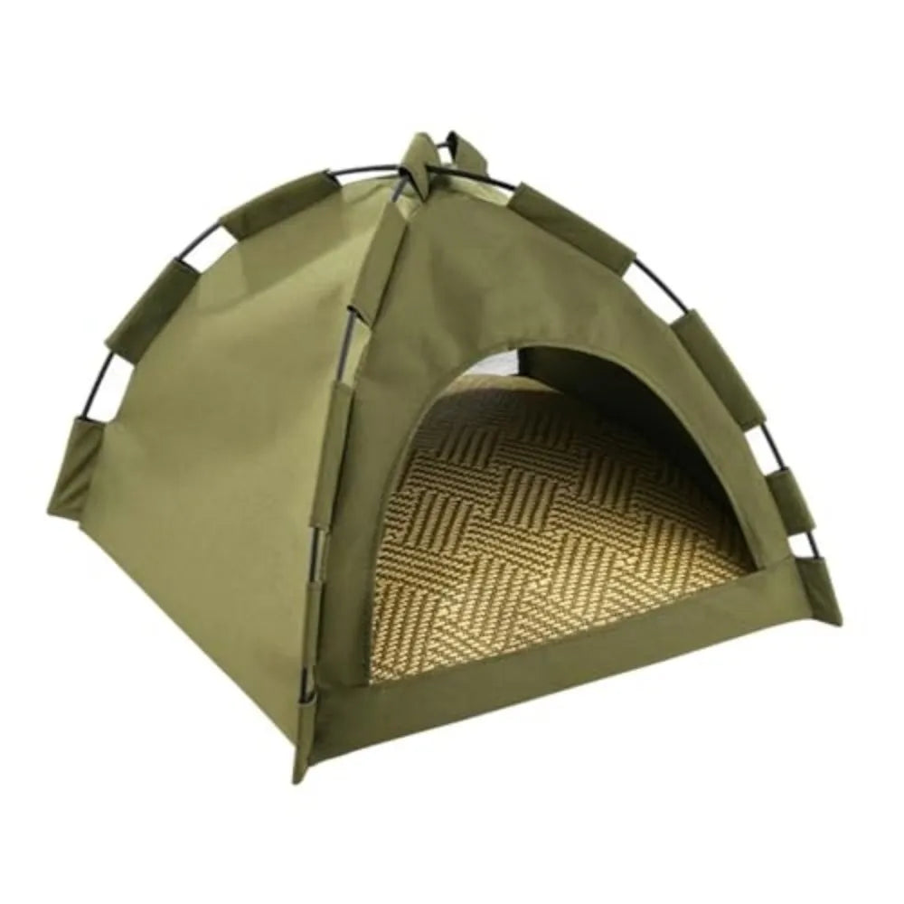 Outdoor Pet Tent Semi-Enclosed Portable Shelter for Cat Dog Garden Backyard All-Season Removable Washable Large Size