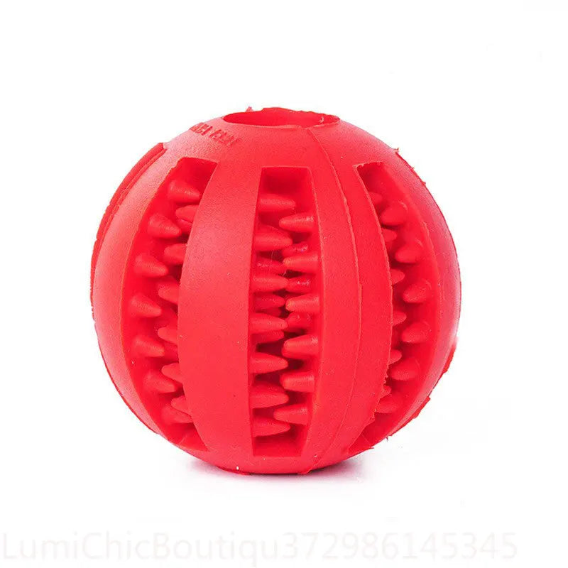 Non‑Toxic Bite‑Resistant Dog Toy Ball Treat Dispensing Feeder Ball Chew Tooth‑Cleaning Interactive Play Toy For Puppy Dogs Cats Pet Supply