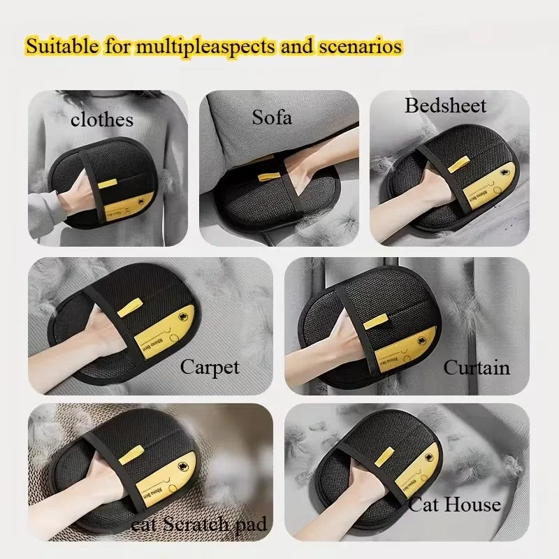 2-Piece Pet Hair Removal Gloves – Double-Sided Cat Brushes, Anti-Shedding Grooming Gloves, Hair Control Care Tools