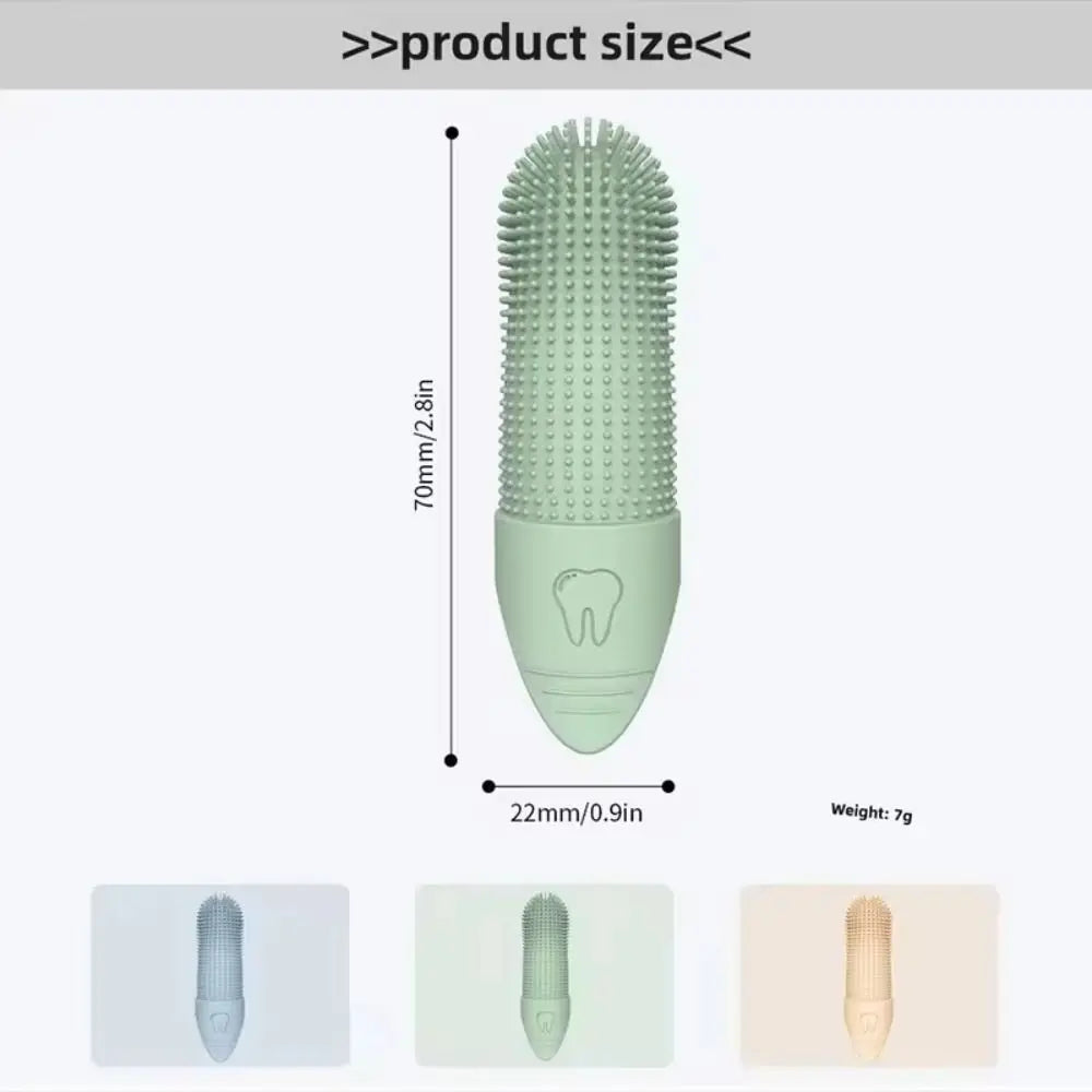 Dog Toothbrush, 360° Cleaning Finger Toothbrush for Dogs, Food Grade Silicone Dog Finger Toothbrush for Dogs & Cats Dental Care