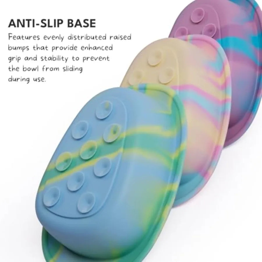 Dog and Cat Lick Mat Bowls, BPA-Free Silicone Slow Feeder Bowl with Suction Cups, Non Slip Pet Food Bowl Reduces Boredom and An