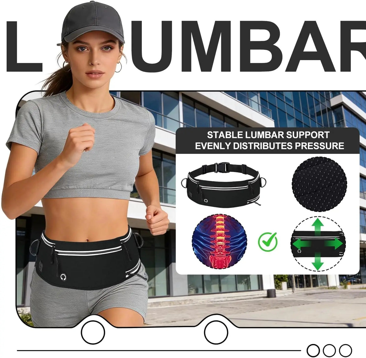 1pc Waist Belt Dog Leash for Running, Shock Absorbing Elastic Dog Lead with Reflective Strip, Adjustable Hands Free Dog Walking Waist Pack with Phone Pocket, Outdoor Jogging Gear for Large Dogs