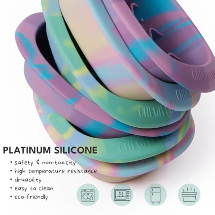Dog and Cat Lick Mat Bowls, BPA-Free Silicone Slow Feeder Bowl with Suction Cups, Non Slip Pet Food Bowl Reduces Boredom and An