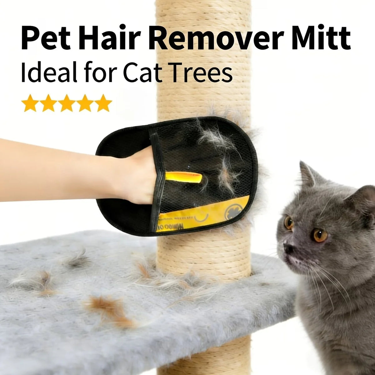 2-Piece Pet Hair Removal Gloves – Double-Sided Cat Brushes, Anti-Shedding Grooming Gloves, Hair Control Care Tools