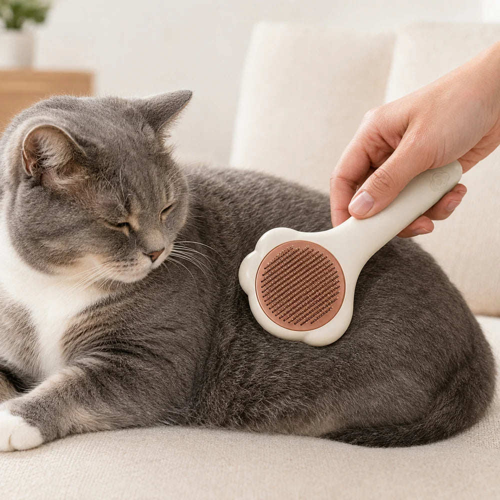 Cat Self Groomer Arch With Reversible Sisal Scratching Base Hanging Ball Grooming Brush And Plush Cat Pillow Indoor Cat Rubbing Scratching Grooming Play And Rest Station