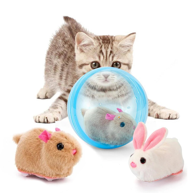 Electric Transparent Rolling Hamster Ball, Interactive Auto‑Roll Small Pet Exercise Toy for Hamsters Gerbils Small Rodents
