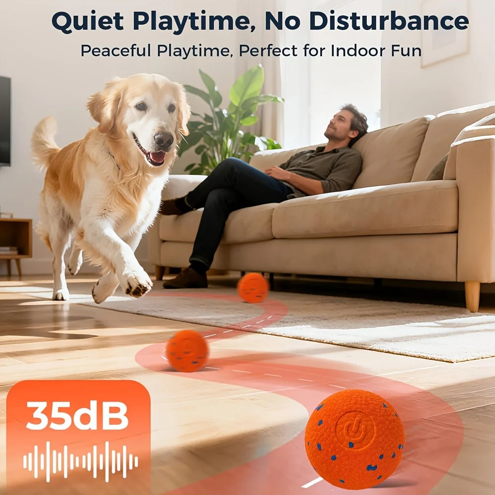 1/2pcs Intelligent Interactive Dog Toy with Automatic Movement, Bouncing, And Rotating Functions, Made of E-TPU Material, USB