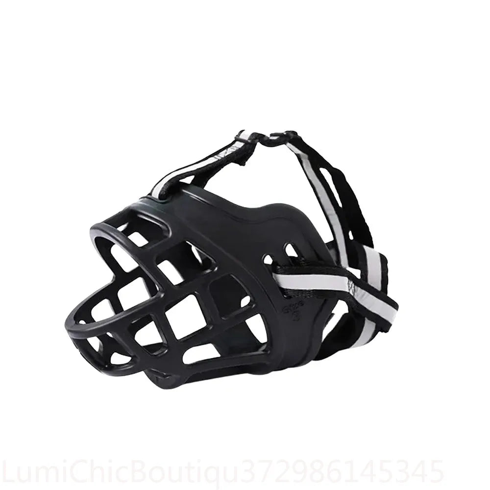 Soft Silicone Basket Dog Muzzle Breathable Durable Strong Pet Mask Anti‑Biting Anti‑Chewing Safety Muzzle For Dogs Daily Pet Supply