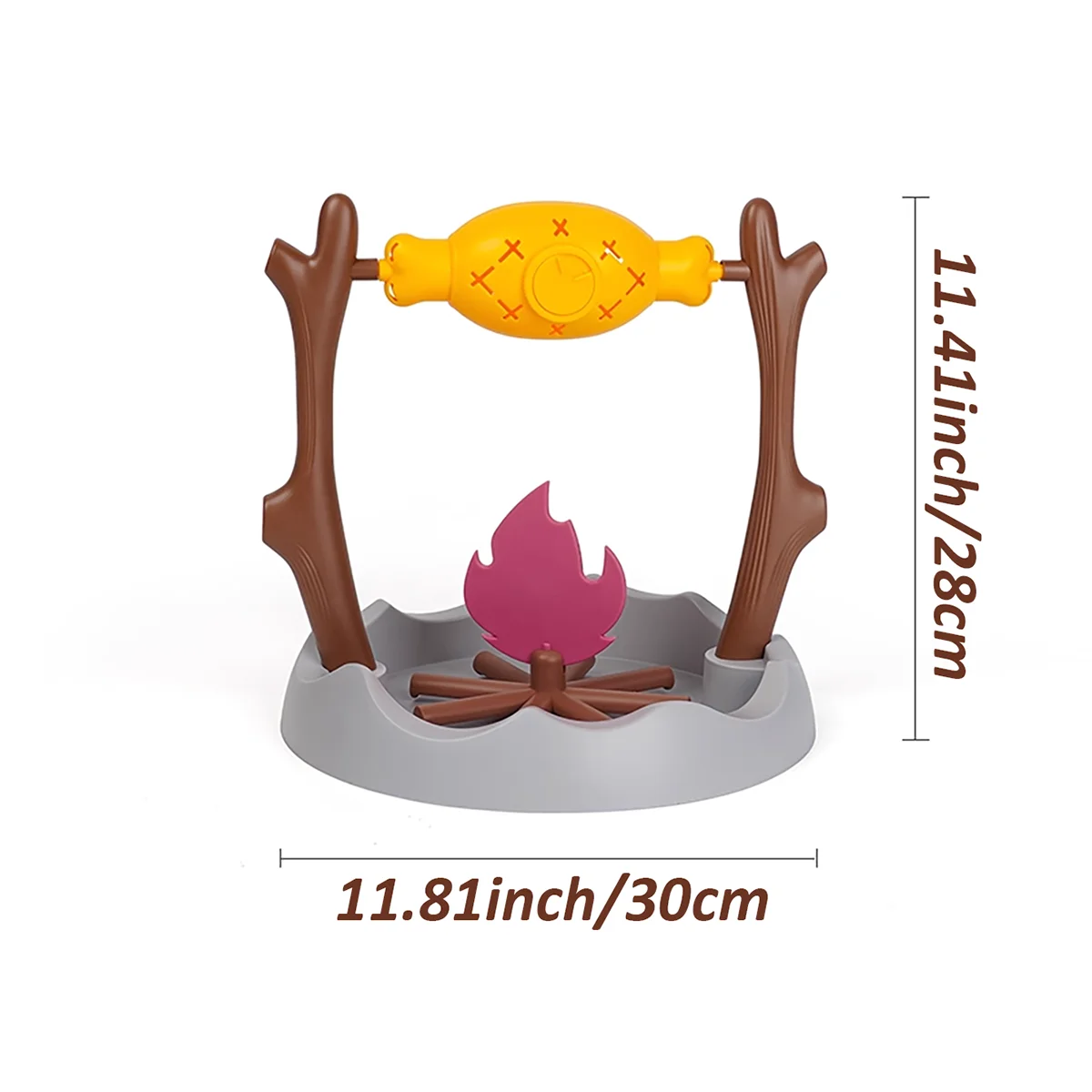 Campfire BBQ Interactive Cat Toy, Rolling Treat Dispenser Food Leak Chew Puzzle Toy for Kittens & Cats Pet Christmas Holiday Gift