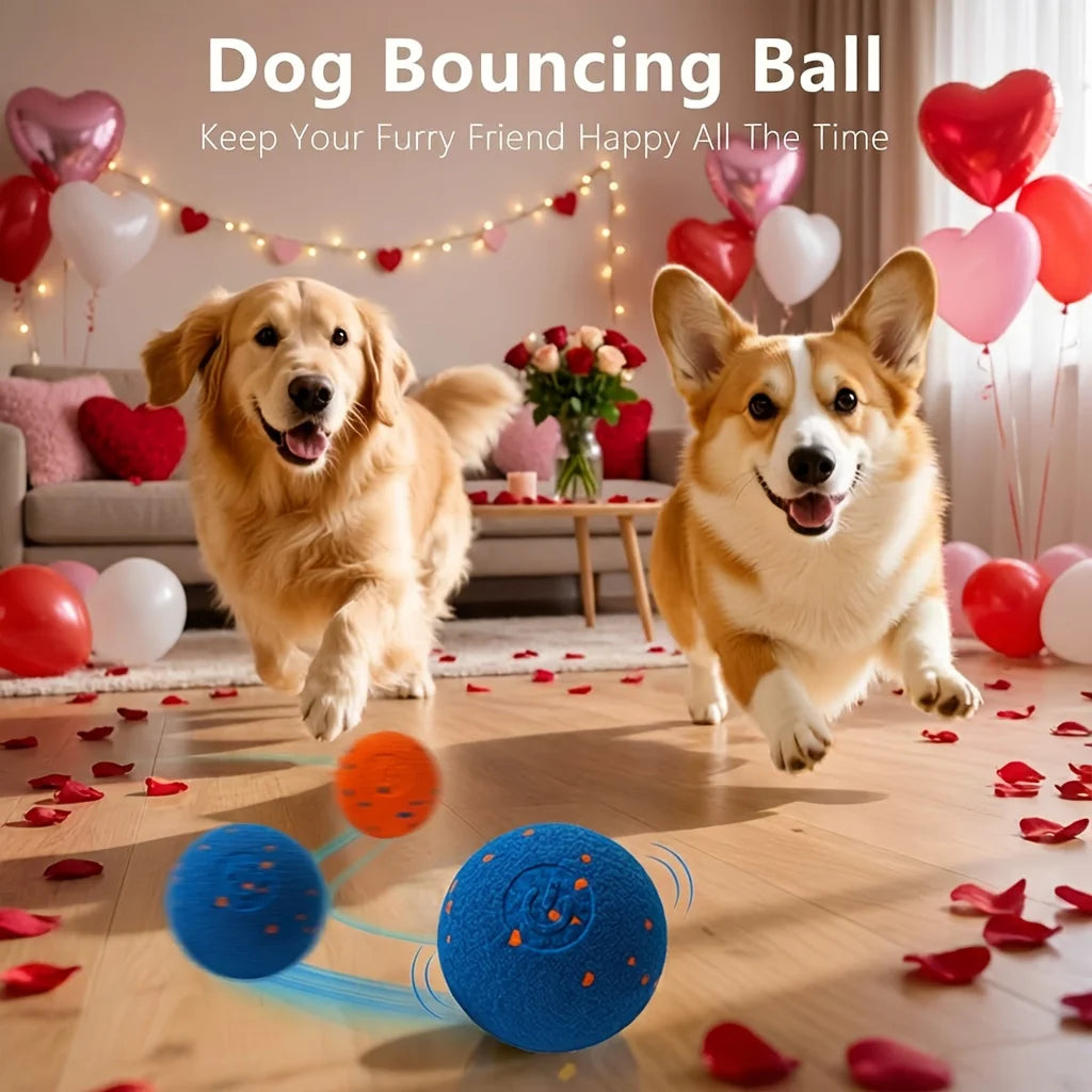 1/2pcs Intelligent Interactive Dog Toy with Automatic Movement, Bouncing, And Rotating Functions, Made of E-TPU Material, USB