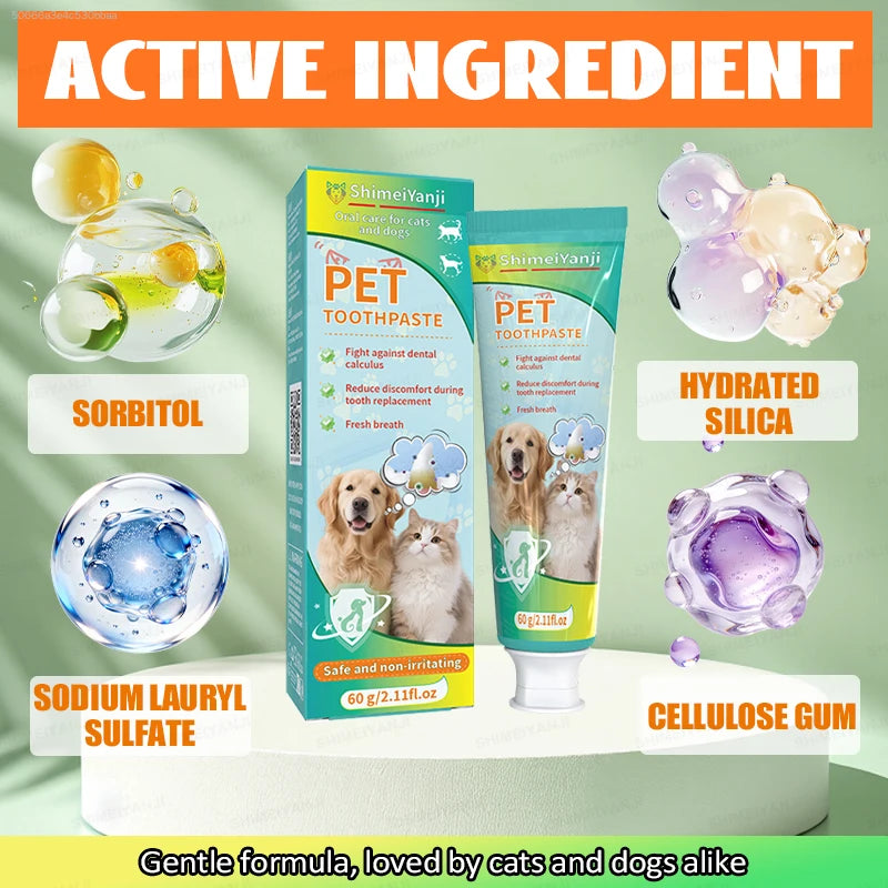 Low-Irritation Pet Toothpaste For Teeth Cleaning