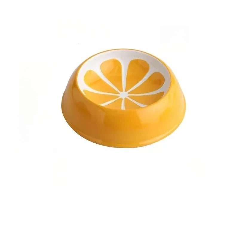 4 Cute Designs Pet Ceramics Bowl Watermelon Strawberry Shape Cat Food Bowl Small Dog colorful Water Suppliers Cat Bowl