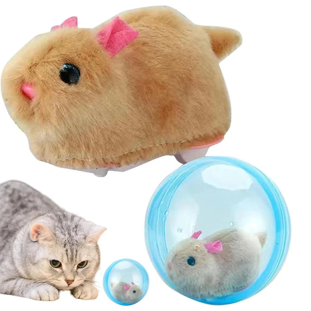 Electric Transparent Rolling Hamster Ball, Interactive Auto‑Roll Small Pet Exercise Toy for Hamsters Gerbils Small Rodents