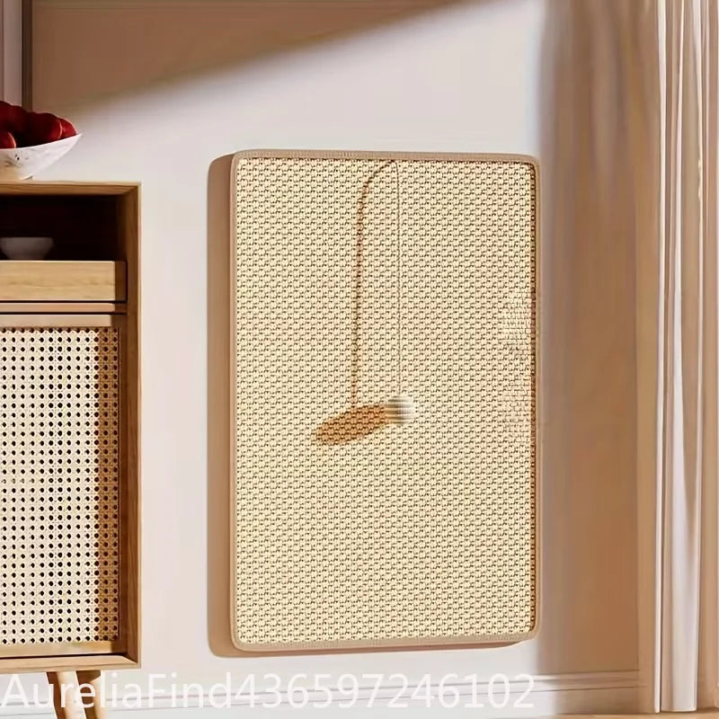 Standing Sisal Cat Scratcher with Hanging Ball Space Saving Cat Scratch Post Furniture Protect Sofa Door No Cat Tree Included