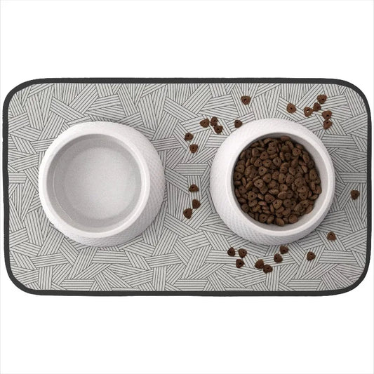 Pet Bowl Mat - 21.5 in. x 12.5 in. - Assorted Prints