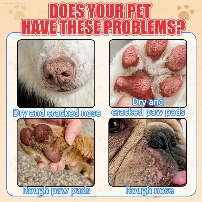 40g Dog Nose and Paw Balm Pet Paw Protector Cream for Cats Dogs Cracked Paws Repair Foot Moisturizer Pet Supplies