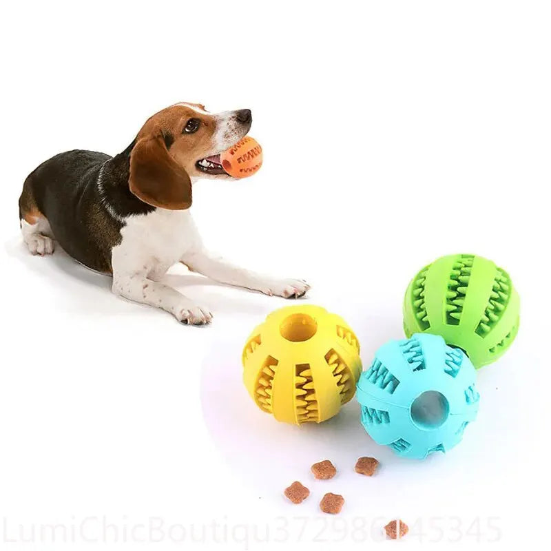 Non‑Toxic Bite‑Resistant Dog Toy Ball Treat Dispensing Feeder Ball Chew Tooth‑Cleaning Interactive Play Toy For Puppy Dogs Cats Pet Supply