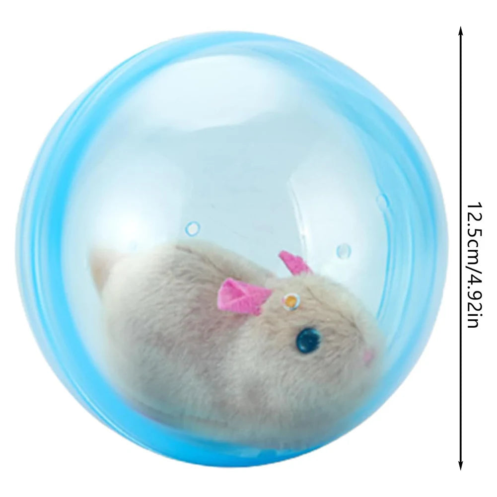 Electric Transparent Rolling Hamster Ball, Interactive Auto‑Roll Small Pet Exercise Toy for Hamsters Gerbils Small Rodents