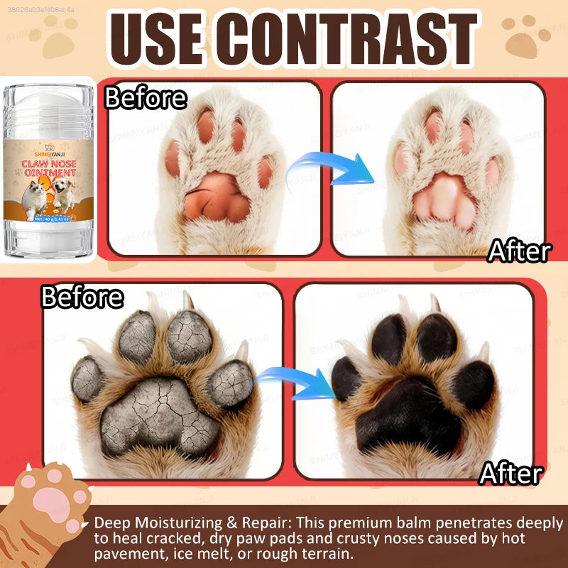40g Dog Paw Soother Nose Balm Pet Foot Moisturizing Cream Cat Dog Cracked Paw Repair Protective Butter Care Pet Supplies