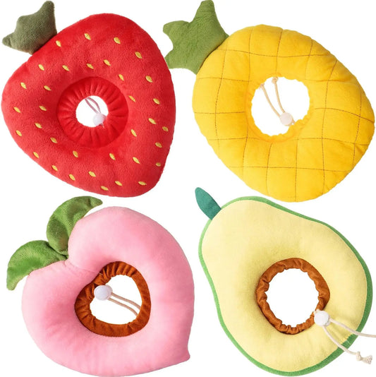 4 Pcs Adjustable Cat Cone Collar Soft Cat Recovery Collar Cute