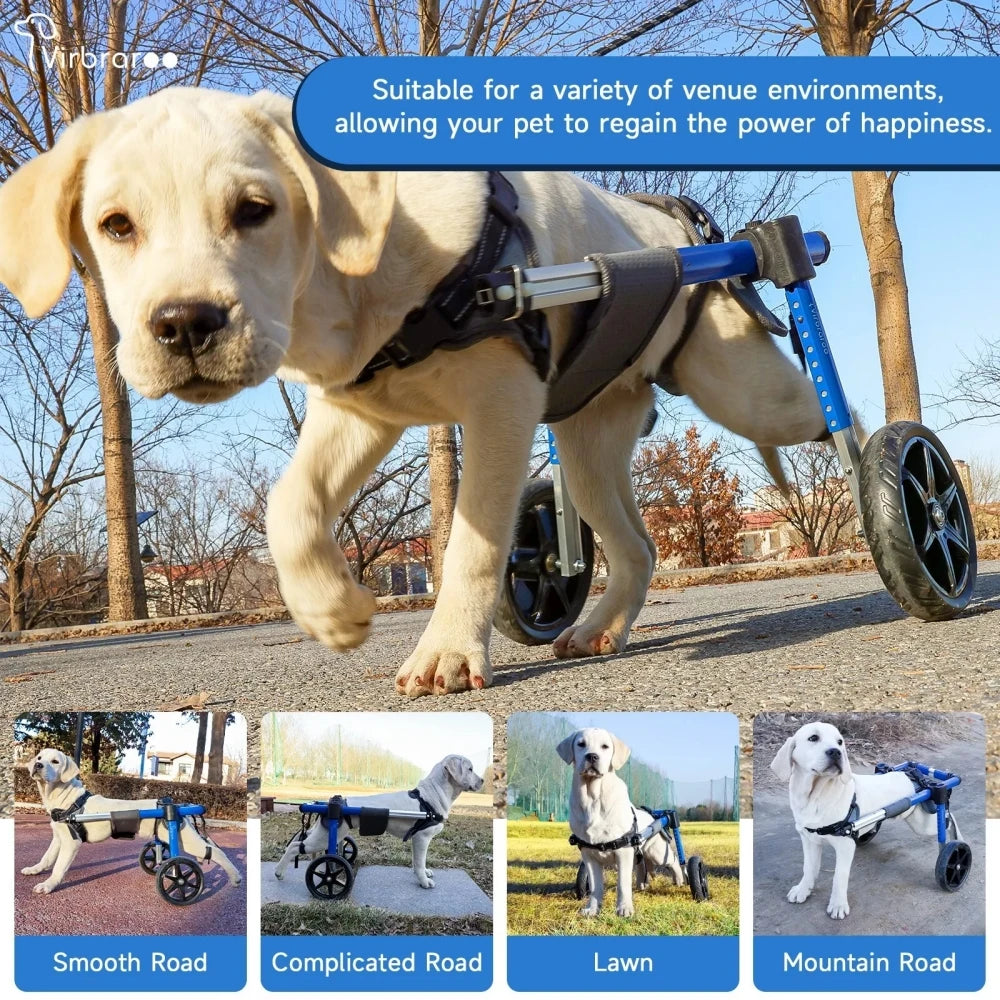 Dog Wheelchair For Back Legs Dog Wheelchair With All-Terrain Tires & Durable Bearings Large Dog Wheelchair For Back Legs