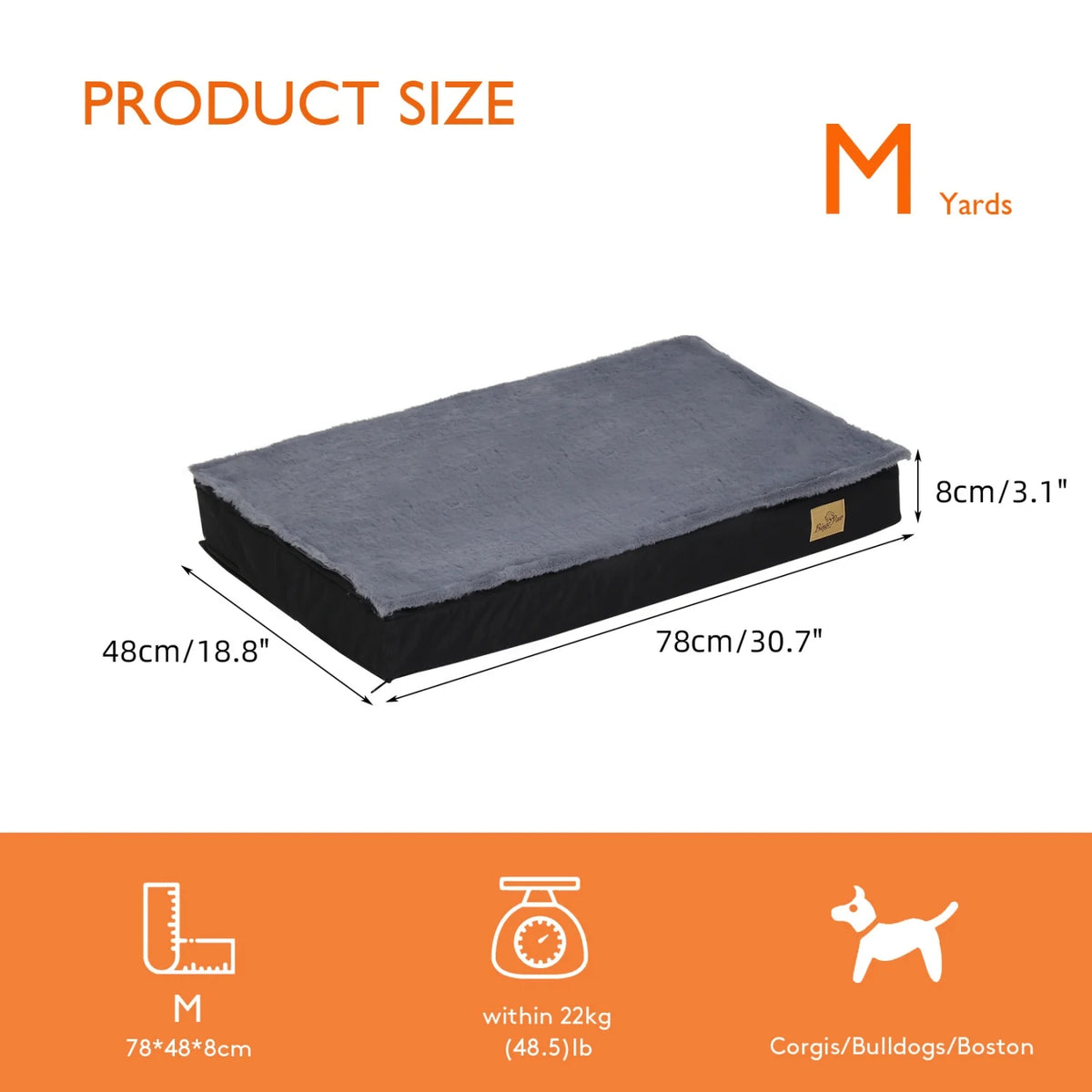Orthopedic Dog Bed for Large Dogs Dog Crate Bed with Removable Washable Cover Sponge Foam Base Pet Bed Sleeping Mat Kennels Pad