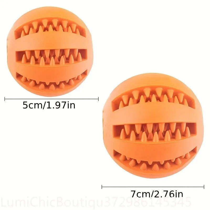 Non‑Toxic Bite‑Resistant Dog Toy Ball Treat Dispensing Feeder Ball Chew Tooth‑Cleaning Interactive Play Toy For Puppy Dogs Cats Pet Supply